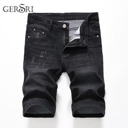 Gersri Men's Denim Shorts Jeans Good Quality Summer Jeans Men Cotton Solid Straight Short Male Casual New Brand318C