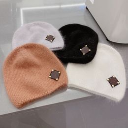 4Colors designer beanie for woman new designers hat outdoor baseball cap warm cashmere wool knitted beanies sport hats skull caps fitted bon