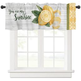 Curtain Summer Fruit Lemon Retro Moroccan Short Curtains Kitchen Cafe Wine Cabinet Door Window Small Home Decor Drapes