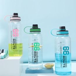 Water Bottles 1.5L Large Capacity Tourism Bottle Summer Outdoor Travel Portable Sports Fitness Space Cup Transparent Plastic