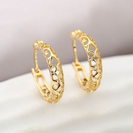 Gold Hoop Earrings for Women Trendy Small Hollow Out Earrings Gold Jewellery for Women Girl Gifts