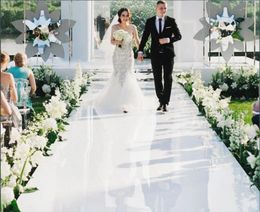 Carpets 2 Metres Long Luxurious Wedding Centre Mirror Carpet Aisle 1 Metre Wide Runway Decorated With White Gold Silver A