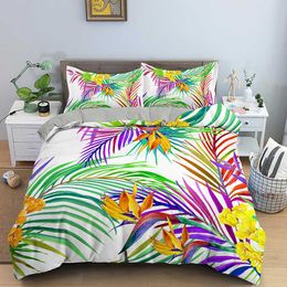 Bedding sets Floral Print Bedding Set Soft Skin Friendly Duvet Cover With Zipper Closure Adults Kids Multiple Sizes Quilt Cover Home Textiles
