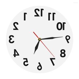 Wall Clocks Reverse Clock Unusual Numbers Backwards Modern Decorative Watch Excellent Timepiece For Your