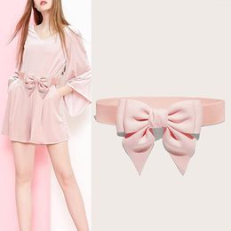 Belts Women Cute Bow Wide Elastic Waist Belt Adorable Dress Accessory Metal Mens Leather