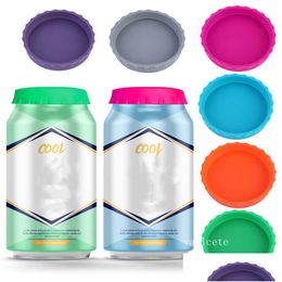 Bar Tools Sile Coke Can Ers No Odour Leak-Proof Flexible Reusable Food Grade Leak Proof Protection Soda Lids Lt393 Drop Delivery Home Dhluh