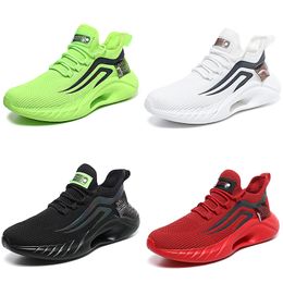 Multi-colored running shoes men black white green red trainers outdoor sneakers non-slip breathable color4