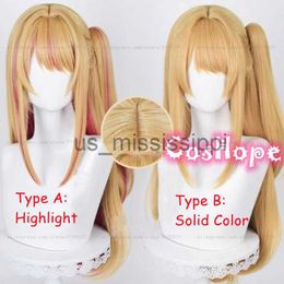 Cosplay Wigs Oshi No Ko Hoshino Ruby Cosplay Wig 70cm Straight Orange Gold Rose Pink Wig Cosplay Anime Wigs Heat Resistant Synthetic Wigs x0901
