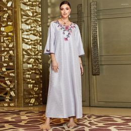 Ethnic Clothing Ramadan Eid Mubarak Kaftan Abaya Dubai Pakistan Turkey Islam Muslim Modest Dress For Women Robe Djellaba Femme Musulman