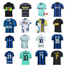 Lukaku Fußball -Trikot -Barella Inters Dzeko S Lautaro Vidal J. Correa 19 20 21 22 23 24 Fußballhemd Calhanoglu Gagliardini Männer Kinder gelb 3. Brozovic de Vrij