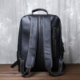 Backpack Men's Genuine Leather Top Layer Cowhide Large Capacity Computer Bag Casual Travel