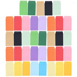 Gift Wrap 50 Pcs Mailing Envelopes Card Shell Solid Color Cash Storage Colored Empty Budgeting Kraft Paper Stuffing