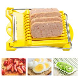 Poultry Luncheon Meat 304 Reinforced Stainless Steel Boiled Egg Fruit Soft Cheese Slicer Spam Cutter Kitchen Tools TLY007