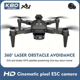 New K80pro Quadcopter UAV Drone: 360° Obstacle Avoidance, GPS, Brushless Motor, Dual HD Electrically Adjustable Cameras, 7-Level Wind Resistance