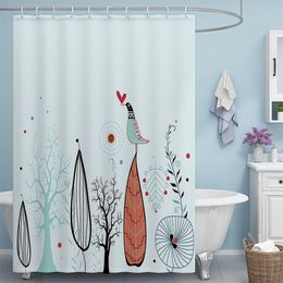 Shower Curtains Garden Birds Shower Curtain Anime Waterproof Bathroom Curtains Tokio el Bathroom Shower Curtains For Windows 230831