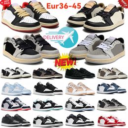 Hot Sale jumpman 1 low basketball shoes 1s Olive sneakers Reverse Mocha Black Phantom Shadow TS Toe Wolf Grey Vintage Pink mens womens outdoor sports trainers