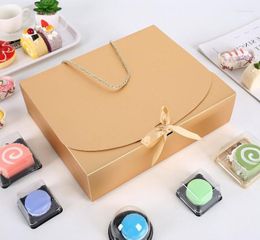 Gift Wrap 100pcs 31cmx26cmx8cmLarge Gold Box With Rope Scarf Clothing Packaging Color Paper Ribbon Underwear Packing