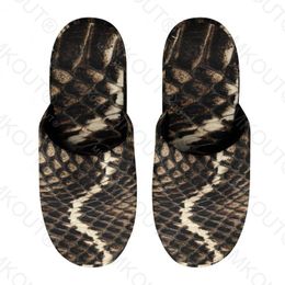 Slippers Snake Skin Scales Snakeskin (3) Warm Cotton For Men Women Thick Soft Soled Non-Slip Fluffy Shoes Indoor House Slipper