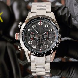 De Movement Watch Watch Mens WristWatch Leather Steel Rubber Stainless 44mm Fashion Strap Waterproof Designer Luxe Montre Quartz Watche Awbx