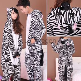 home clothing Zebra Pyjamas Sets New Winter Stitch Flannel Hooded Onesies Sleepwear Animal Unicornio Nightie Pyjamas Onesies Homewear x0902