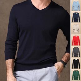 Men's Sweaters TM01 HighQuality Men Crew Vneck Cotton Sweater Autumn Winter Jersey Jumper Hombre Pull Homme Hiver Pullover Knitted 230831