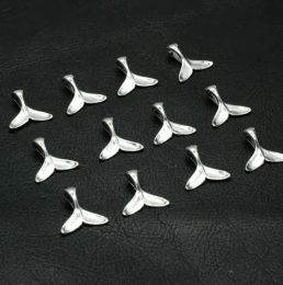 1000pcs/lot Antique Sliver Whale Tail Fishtail Charms Pendant DIY Necklace Bracelet for Jewellery Making Findings 16mm LL