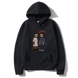 Men's Hoodies Sweatshirts The Boondocks Huey and Riley Print Hoodie Man Fashion Harajuku Cotton Oversized Men Women Personality Hip Hop Sweatshirt 230831