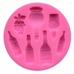 Baking Moulds Bottle Shape Fondant Cake Moulds Moule Silicone Chocolate Decorating Tools Pastry MR83