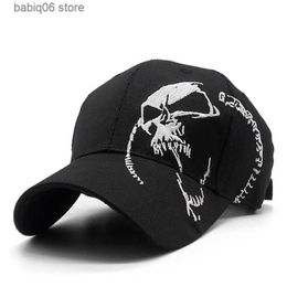 Ball Caps Embroidered Skull Cap For Men Cotton Sports Baseball Caps Fashion Black Pattern Women Army Male Cap Hip Hop Bone T230728