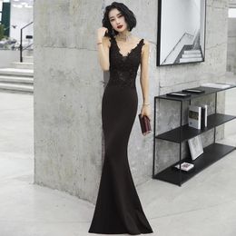 Повседневные платья лето для вечеринки 2023 модная сексуальная элегантная женщина V-образное русалка Bodycon maxi vestidos de fiesta noche