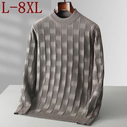 Men's Sweaters 8XL 7XL 6XL 2023 Fall Winter High End Turtleneck Sweater Men Soft Warm Mens Christmas Casual Cashmere Pullover Man