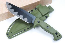 Promotion M33 Outdoor Strong Survival Straight Knife 8Cr13Mov Stone Wash Drop Point Blade Full Tang GFN Handle Fixed Blade Tactical Knives with Kydex