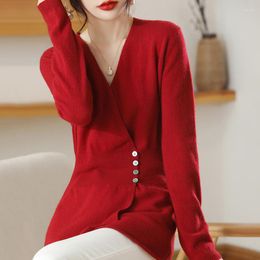 Women's Knits Cashmere Sweater Loose Ladies Jacket Pure Wool Cardigan Female Thin Coat Spring Fashion Knitted Shirt Shawl Tops