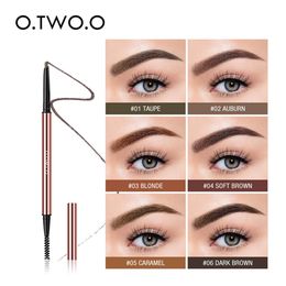 Eyebrow Enhancers O TWO O Ultra Fine Triangle Pencil Waterproof Makeup Blonde Brown Eyebrows Precise Brow Definer Eye Cosmetics 6 Colours 230831