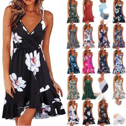 Stage Wear 2023 Women Summer Printed Strap Dress Sexy Colourful Casual Elegant Party Dresses Halloween Costume Clothing