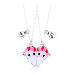 Pendant Necklaces Cartoon Kids Magnet BFF Necklace Friendship Gift Creative Jewelry Good Friend Children's