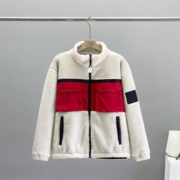 Mens Fashion Plush Coat Women Tech Fleece Jackets Men Winter Rainbow Pattern Swaetshirt Youth Hight Quality Fur Sport Tops259x
