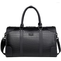 Duffel Bags 2023 Split Leather Travel Luxury Men Large Capacity Portable Male Shoulder Men's Handbags Vintage Duffle