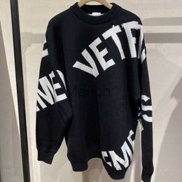 Men's Sweaters Large Letter Print VETEMENTS Sweater High Street Round Ne Pullover Casual VTM Knitted Sweatshirts for Men Women J230901
