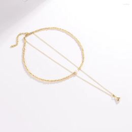 Pendant Necklaces Handmade Beaded Layered For Women With Fresh Water Pearl Irregular Clavicle Chain Fashion Jewelry 2023