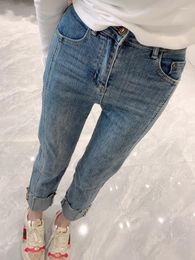 Women's Jeans Y2k Large Size Straight Leg Female Summer Thin 2023 Smoke Tube Pants Fat Mm Pear Body
