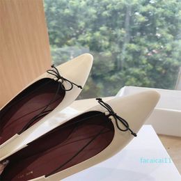 Women leather Shoes designer ballet flats Shoes Fashion Soft leather soft sole shallow cut Mary Jane shoes loafer Size 35-40