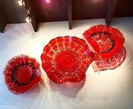 Modern American Style Fancy Red Restroom Wall Decor Lamp Fixtures Murano Glass Pendant Lighting Indoor