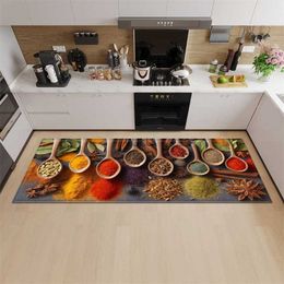 Kitchen Mat Custom Bedroom Anti-Slip Foot Rug Spice Entrance Doormat Hallway Home Living Room Floor Bathroom Door Decor Carpet HKD230901