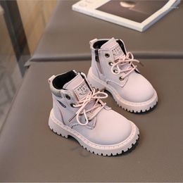 Boots Autumn Winter Baby Fashion For Boys Sports Ankle Girls Short Leather Kids Casual Shoes Sneakers 21-30