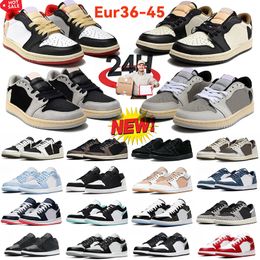2024 New designer jumpman 1 low basketball shoes 1s Olive sneakers Reverse Mocha Black Phantom Shadow Toe Wolf Grey Vintage Pink mens womens outdoor sports trainers