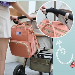 HOT High Quality Mommy Bag Portable Baby Folding Bed Backpack Multi functional Mother and Child Bag Female Luxury Designer Bag