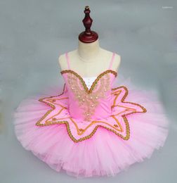 Stage Wear Children's Ballet Tutu Dress Kids Swan Lake Dance Female Performance Costumes Sling Princess Suit D-0323