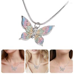 Pendant Necklaces Hip Hop Butterfly Necklace Elegant Y2K Clavicle Chain Beauty Link Choker Jewelry Gift