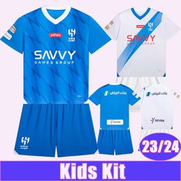 23 24 Al Hilal Saudi Kids Kit Soccer Jersey KOULIBALY NEVES AL-DAWSARI AL BULAIHI AL SHEHRI YASSER MICHAEL Home Away Football Shirts